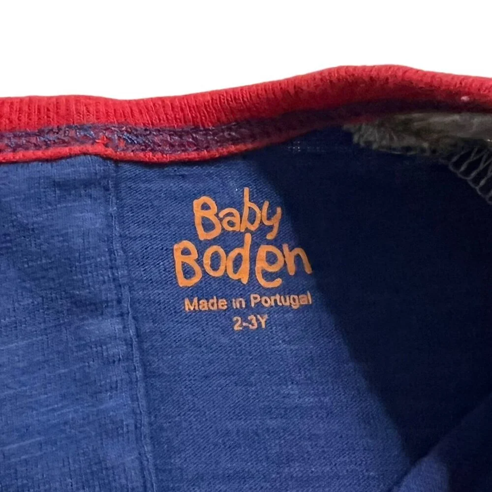 Baby Boden 2-3Y Rocketship Star Raglan Pocket Tee